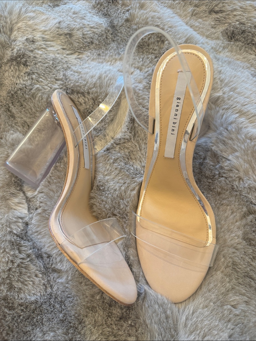 Gianni Bini Dansbie Clear Block heel Slingback